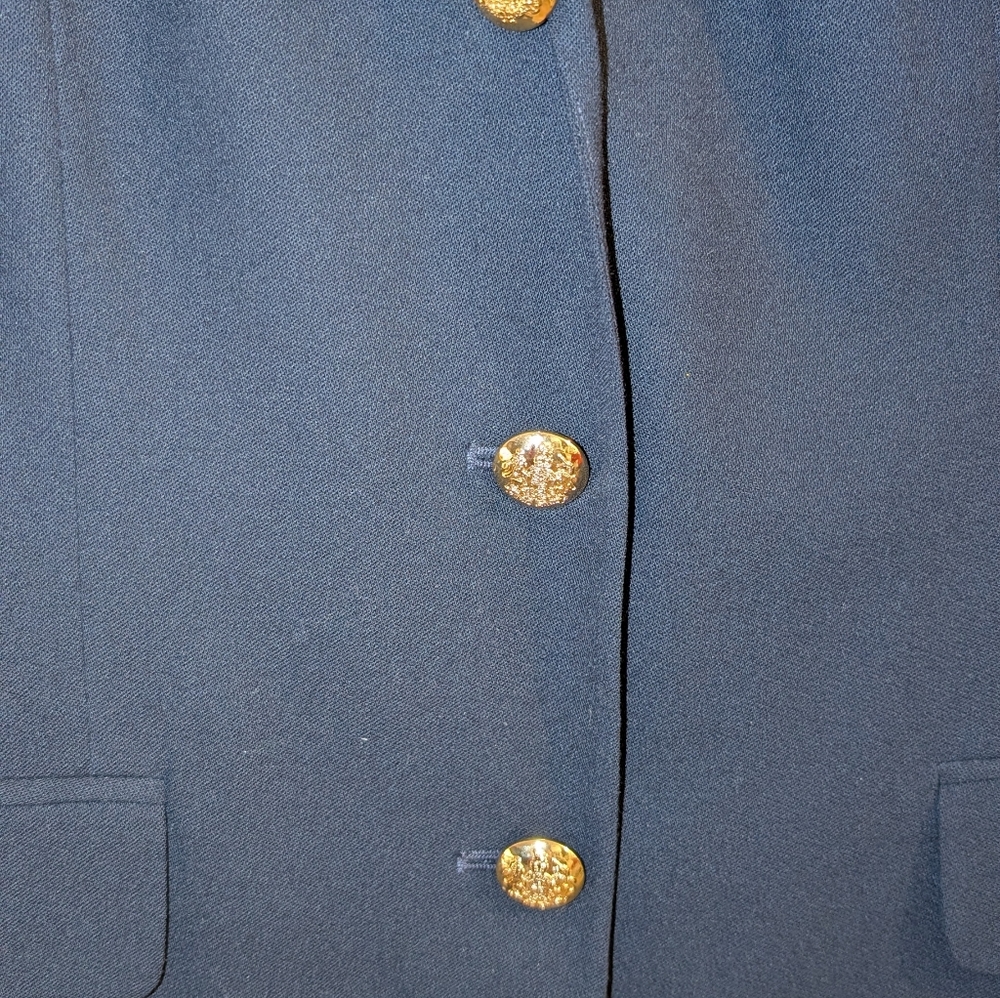 Lauren Ralph Lauren Navy Blazer Royal Crest Blazer Sz 16 - Picture 5 of 12